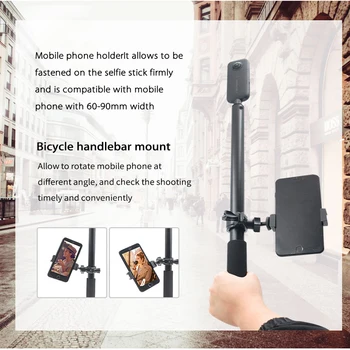 Hliníková tyč Super Dlhé Selfie Stick s držiaka telefónu Pre smartphon/Insta360 One X príslušenstvo EVO Fotoaparát 360 360