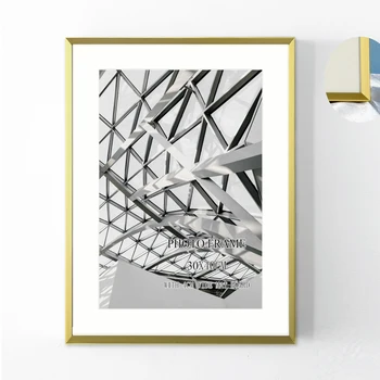 Hliníkové steny foto rámček s mat rada 30x40cm A3 matt black striebro a zlato kov, rám obrazu,