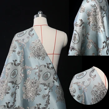 HLQON Nový Príchod dovezené Európske a Americn štýle high-end dvore farbené žakárové tkaniny použité pre ženy šaty, kabát