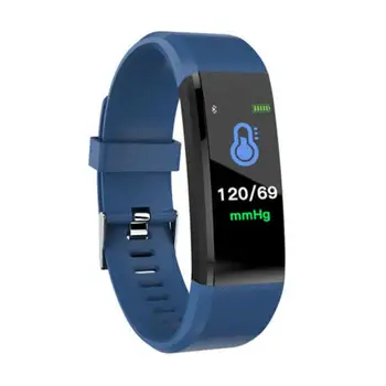 HobbyLane 115plus Bluetooth Smart Náramok Srdcového rytmu Spánku Monitor Krokomer Fitness Tracker Náramok Pre Android IOS d25