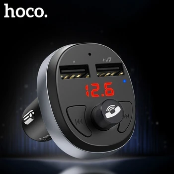 HOCO Duálny USB Nabíjačka do Auta LED Displeji FM Modulátor Bluetooth Handsfree Súpravou do Auta Audio MP3 Hudobný Prehrávač pre iphone 11
