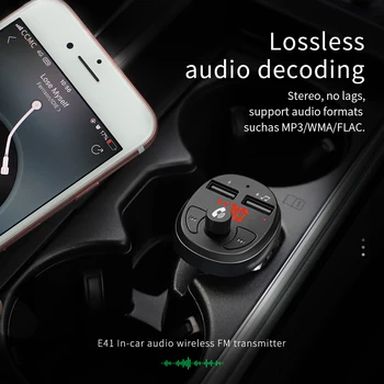 HOCO Duálny USB Nabíjačka do Auta LED Displeji FM Modulátor Bluetooth Handsfree Súpravou do Auta Audio MP3 Hudobný Prehrávač pre iphone 11