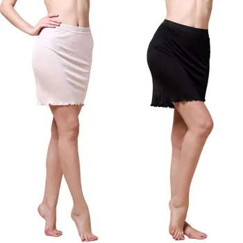 Hodváb Ženy Intímne Pol Sklzu Underdress Underskirt Mini Sukne, Spodná Bielizeň, Spodná Bielizeň
