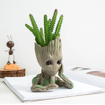 Home Decor Príslušenstvo Dieťa Groot Držiak Na Pero Rastliny Kvetináče Roztomilý Strom Figúrky Miniatúrny Model Stolové Dekorácie, Ozdoby