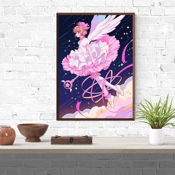 Home Decor Vytlačí HD Card Captor Sakura Anime Charakter Maľovanie Obrázkov na Stenu Umenie Modulárny Plátno Moderné Plagát Na Obývacia Izba