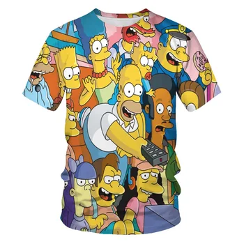 Homer Simpsonovci 3d Print T Shirt Bart Simpson House Oblečenie Homer Simpsonovci Mikina Kostým Muži/ženy Simpson Family Tričko