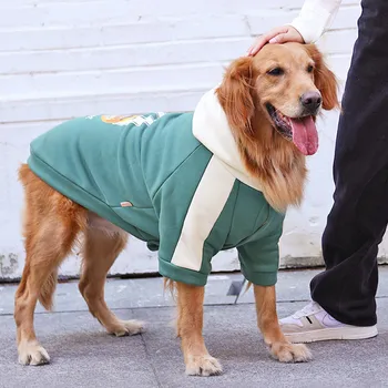 Hoopet Veľké Psie Oblečenie, Zimné Teplá Mikina S Kapucňou Samoyed Labrador Športové Oblečenie Útulný Kabát Oblečenie Pre Veľké Psy