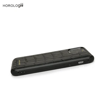 Horologii Luxusný Business Black talianskej Kože s Plastický Croco Vzor pre Iphone X XR 11 12 Pro Max Osobné Dropship