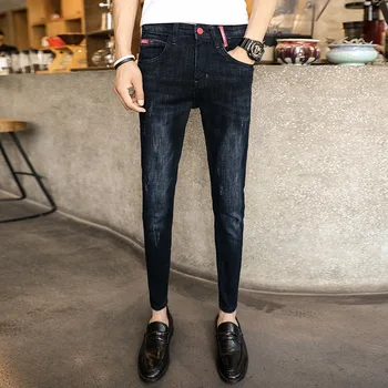 Horúce 2020 fashion street teenagerov chlapci Džínsy Slim kórejský lete tenké nohavice kovboj študent bežné Denim ceruzkou nohavice mužov