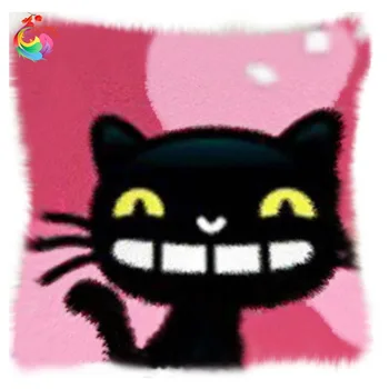 Horúce 3D Západku Háčik Vankúš Súpravy Black cat DIY Vyšívanie, Háčkovanie Koberec Súpravy Priadza Ručné Nedokončené Výšivky obliečka na Vankúš