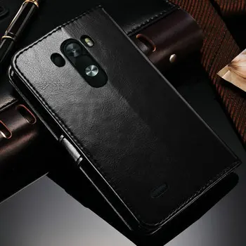 Horúce Luxusný Stojan PU Kožené puzdro pre LG Optimus G3 Kryt Kniha Štýl So Kartu Black brown G 3 pre LG3