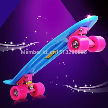 Horúce Peny Skateboard kolesá Kompletné Retro Dievča, Chlapec Cruiser Mini Longboard Skate Ryby Dlho skate Dosky kolesa Pnny Palube 22