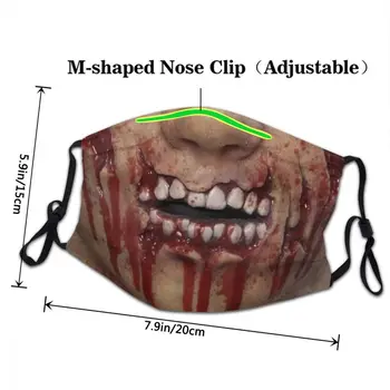 Horúce Pery Zombie Mascarilla Masque Maska Na Ústa Kryt Walking Dead Tváre Ochranné