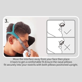 Horúce pre BMC-P2 CPAP Nosovej Vankúš W Pokrývky hlavy S M L Vankúše Spánku Pomocníkom pre Chrápanie