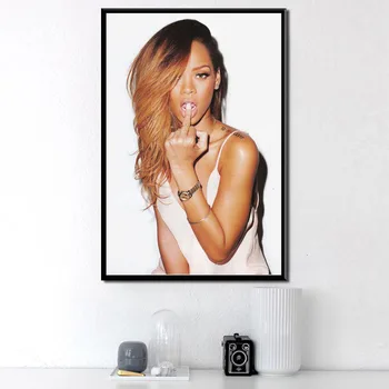 Horúce Rihanna Pop Star Music Spevák Superstar Hip Hop USA Umenie, Maľovanie Plagátu A Potlačou obrazov na Stenu Pre Obývacia Izba Domova