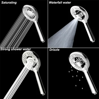 Horúce Ručné Sprchy ABS pochrómovaný Sprcha Set Kyslíka Utra tenký pod tlakom Vody-úspora Sprcha Hlavu Wall Mount Kúpeľňa