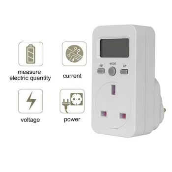 HOT-Digital Power Meter Plug-In Zásuvky Elektrickej Wattmeter Energie Monitor Plug Uk