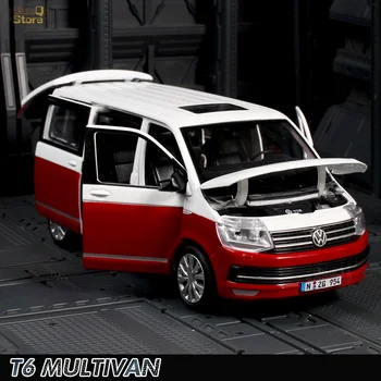 Hot Predaj 1:32 VW Multvian T6 Obchodné Auto Zliatiny Model Výška Simulácia 1/32 Truck Van Die-odlievanie Zvuk a Svetlo Vytiahnuť Späť Hračky