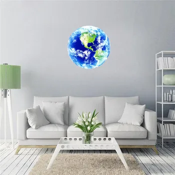 Hot predaj 1PCS nové Svetelné blue earth Cartoon DIY 3d Samolepky na Stenu pre deti izby, spálne, stena nálepky Domova Obývacia Izba