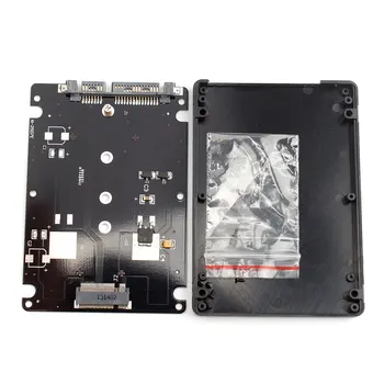 Hot Predaj B+M Tlačidlo Zásuvka 2 M. 2 NGFF (SATA) SSD 2,5 SATA Karty Adaptéra So Prípade Rýchleho #76041