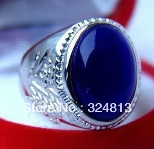 Hot predaj>@@ Krásne Tibetského Striebra Mužov modrý Opál Krúžky #1924 -Nevesta šperky dobré