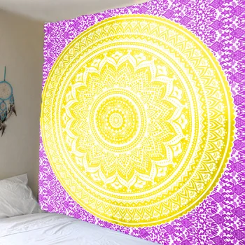 Hot predaj Mandala gobelín stene visí Indickom štýle Boho estetické multicolor Výzdoba pre steny, domáce dekorácie yoga mat koberec tap15