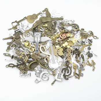 Hot predaj metalu zmiešané kúzlo prívesok starožitné bronzový náramok, náhrdelník handmade šperky, takže veľkoobchod DIY príslušenstvo