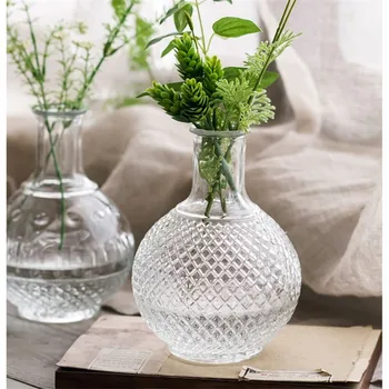 Hot Predaj Nordic štýl Terárium Hydroponických Rastlín Vázy Vintage Kvety Hrniec Transparentné Sklenené Vázy Stola Rastliny Domova