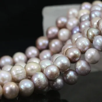Hot predaj prírodných sladkovodných fialová cca kolo pearl korálky 9-10 mm kúzlo ženy veľkoobchod maloobchod šperky čo 15inch B1401