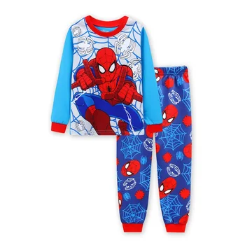 Hot Predaj Pyžamo Dieťa Cartoon Oblečenie Sady Chlapci Dievčatá Celý Rukáv Sleepwear Noc nosenie Deti Pyžamá Pijamas