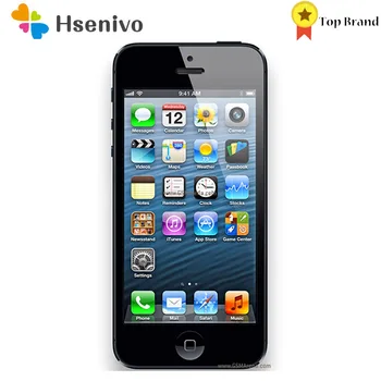 Hot predaj Pôvodný Iphone 5 A5 Továreň Odomknutý Mobilný Telefón iOS Dual core 1G RAM 16GB 32GB 64GB ROM 4.0' 8MP Fotoaparát, WIFI, 3G aj GPS