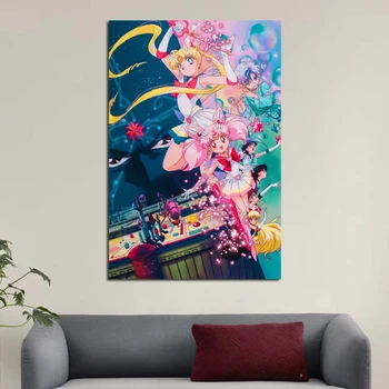 Hot Predaj Sailor Moon Rám Anime Umelecké Dielo Tapeta Na Stenu Umelecké Plátno Maľovať Obrázky Farebné Fotografie Pre Obývacia Izba Domova