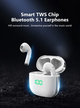Hot Predaj TWS V5.1 Bezdrôtová Bluetooth Slúchadlá Slúchadlá Slúchadlá Led HiFi Stereo S Mikrofónom Pre Iphone Samsung Huawei Xiao