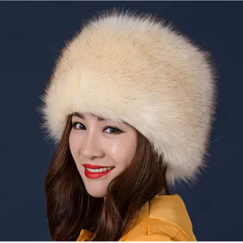 Hot Predaj Zimných Hrubé Chlpaté Hairband Načechraný Ruskej Umelú Kožušinu Ženy, Dievča, Kožušiny Hlavu Klobúk Zimné Outdoorové Earwarmer Lyžiarske Čiapky