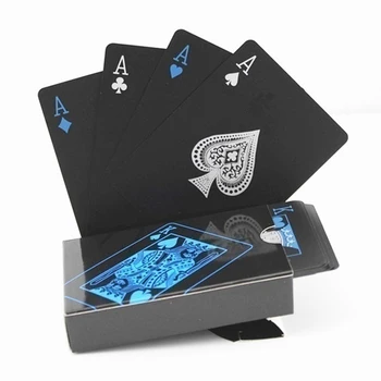 Hot Predaj Čierne Svetelný Poker Karty Bar Strany KTV Novinka Fluorescenčné Hracie Karty Hry Bar Hra Zberateľstvo Dropshipping