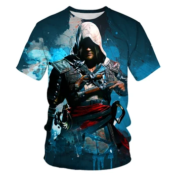 Hra Assassin Creed 3D tlač 2020 letné T-shirt pánske módne mužov a žien T-shirt mäkké textúry ležérne módne pánske