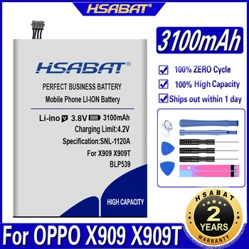 HSABAT 3100mAh BLP539 Batérie pre OPPO X909 X909T Find5