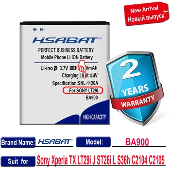 HSABAT 3600mAh BA900 Batérie pre Sony Xperia TX LT29i J ST26i L S36h C2104 C2105