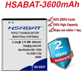 HSABAT 3600mAh BA900 Batérie pre Sony Xperia TX LT29i J ST26i L S36h C2104 C2105