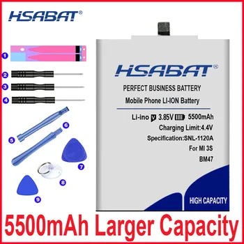 HSABAT 5300-5500mAh BM47 BM46 BN31 BN45 Batérie pre Pôvodný Xiao Redmi 3 3S 3X 4X 3 pro Poznámka 3 5 5A 5A Pro Mi 5X A1 Y1 Mi5X