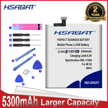HSABAT 5300-5500mAh BM47 BM46 BN31 BN45 Batérie pre Pôvodný Xiao Redmi 3 3S 3X 4X 3 pro Poznámka 3 5 5A 5A Pro Mi 5X A1 Y1 Mi5X