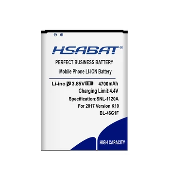 HSABAT Top Značky Nové 4700mAh BL-46G1F Batéria pre LG K10 2017 K425 K428 K430H K20 Plus TP260 v sledovacie číslo