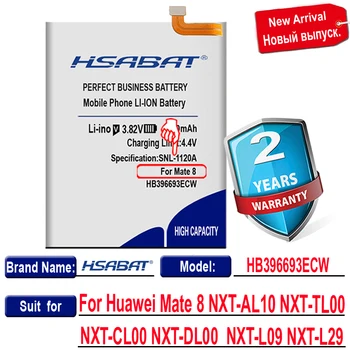 HSABAT väčšiu kapacitu 6100mAh HB396693ECW Batériu pre Huawei Mate 8 NXT-AL10 NXT-TL00 NXT-CL00 NXT-DL00 mate8
