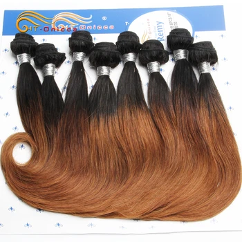 Htonicca Kučeravé Vlasy Výrobky 20 g/pc Brazílsky Remy Ľudské Vlasy, 8 Zväzkov Krátke Vlasy Rozšírenie Ombre Hair Zväzky Drop Shipping