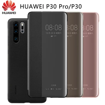 Huawei P40pro Prípade P30pro Prípade Flip Cover Pôvodné Huawei P30 P40 Prípade Smart View Luxusné Kožené Ochranné