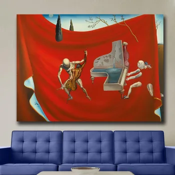Hudba Red Orchestra, 1957 - Salvador Dali Plátno, Maľovanie Na Obývacia Izba Domova Olejomaľba Na Plátne Wall Art