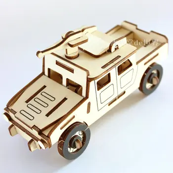 Hummer hračka Detí Smart Skladačka Chlapec Hračka Základnej Školy Deti 7-10 Rokov Chlapec Mš Puzzle Montované Drevené Auto