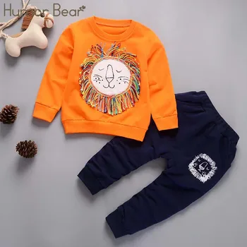 Humor Medveď Vianočné Dievča, Chlapec Oblečenie Sady Jar Jeseň Vyhovovali Cartoon Módny Dizajn T-tričko + Nohavice Deti Oblečenie Vyhovuje