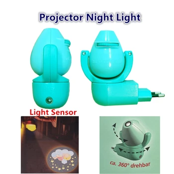 Hviezda Mesiaca Zvierat Projektor LED Projektor 6 Snímok Snímač EÚ Plug Nočné Svetlo na Čítanie Pre Deti Deti Baby Spálne Dekorácie