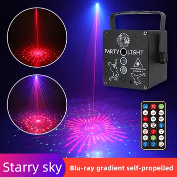 Hviezdne Nebo disco svetlá dj Party Svetlo RGB Rotačné Laserové Projektor LED Zmiešané Flash Diaľkový Narodeniny Rodiny KTV Dekorácie